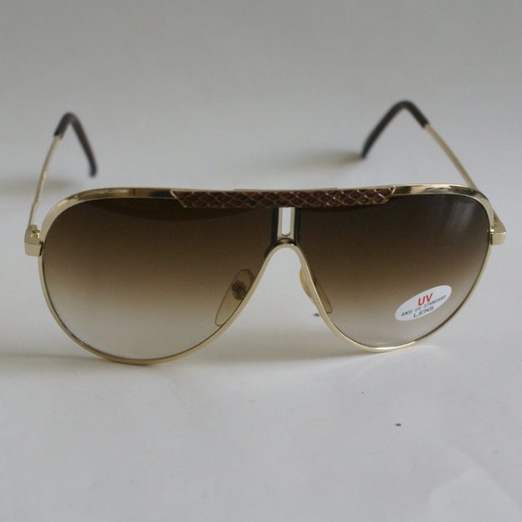 NWT True Vintage 90's Snake Skin topbar Retro Aviator w/Gradient lens Sunglasses - Picture 4 of 11